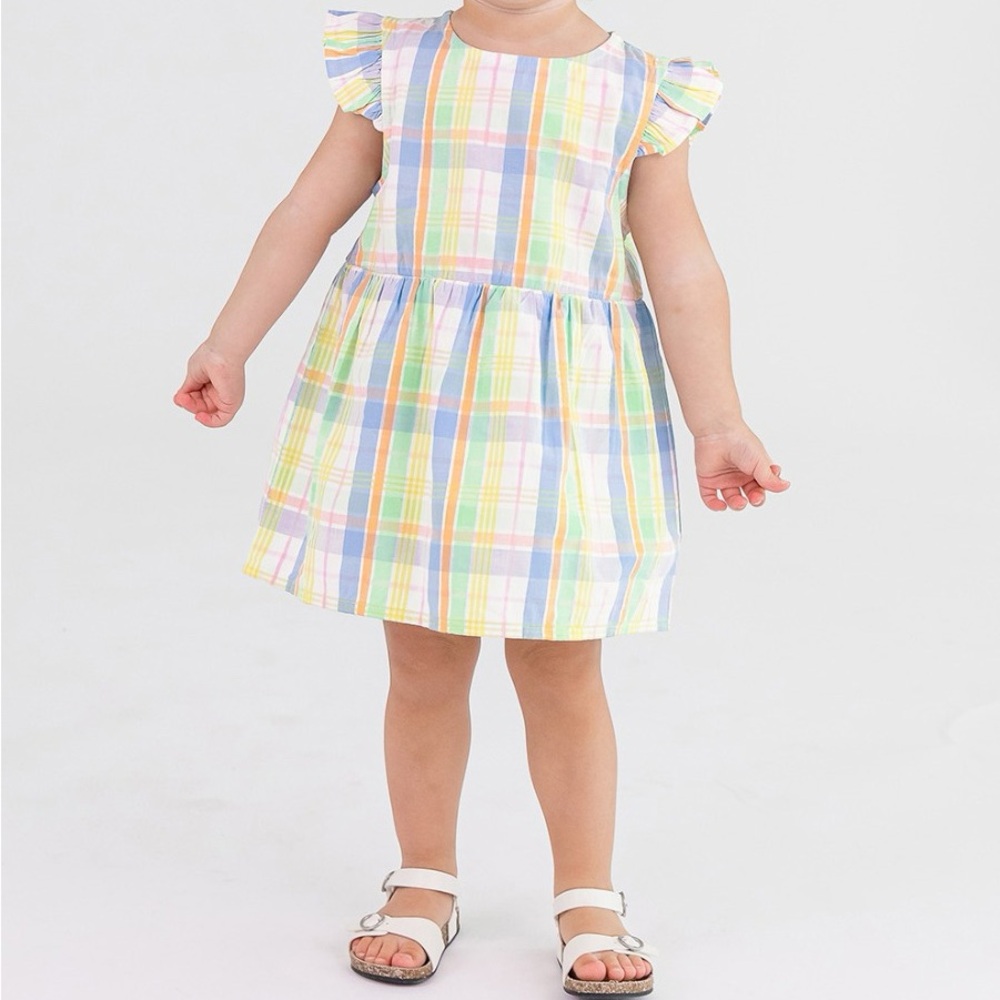Flutter Sleeve Skirted Romper bloomer attached NEW